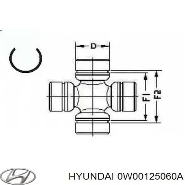 Cruceta del eje cardán trasero Hyundai/Kia 0W00125060A precio, desde 19,38 EUR