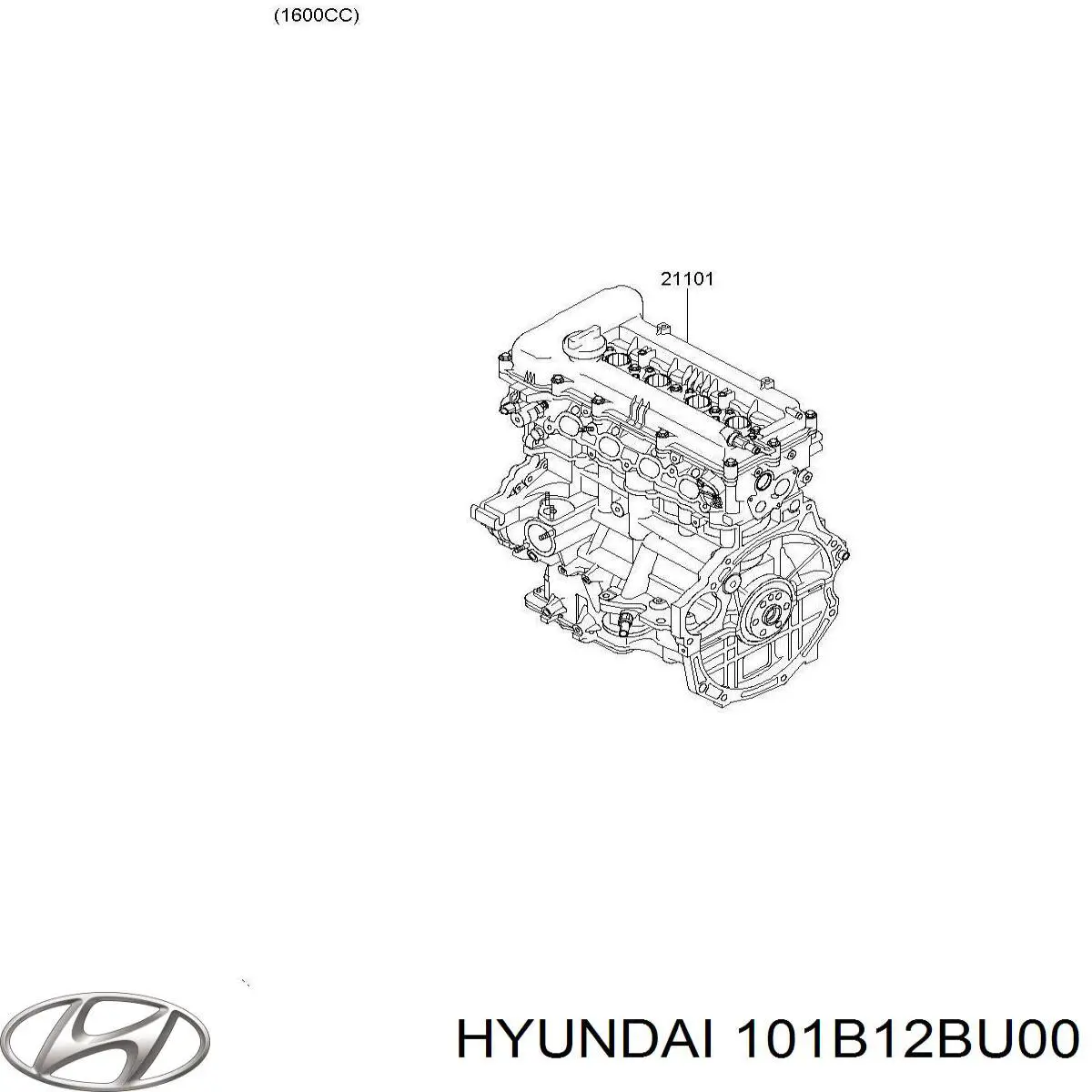 101B12BU00 Hyundai/Kia motor completo