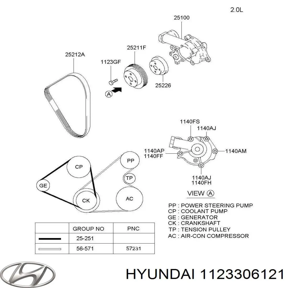 Comprar 1123306121 Hyundai/Kia 
