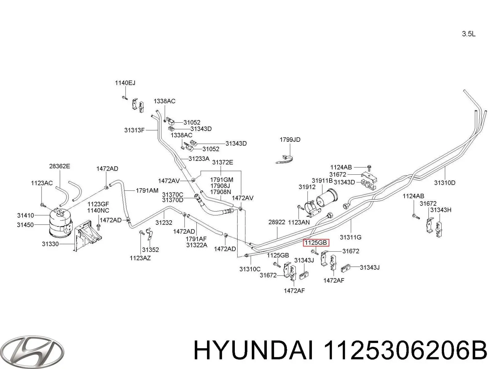  Hyundai/Kia 1125306206B precio, desde 2,67 EUR