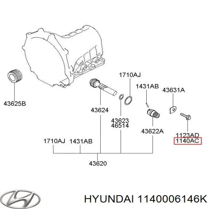  Hyundai/Kia 1140006146K precio, desde  