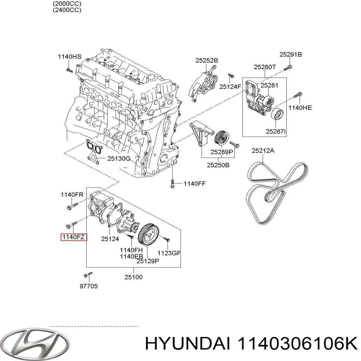  Hyundai/Kia 1140306106K precio, desde  EUR