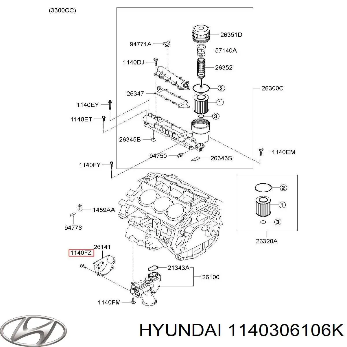 Comprar 1140306106K Hyundai/Kia 