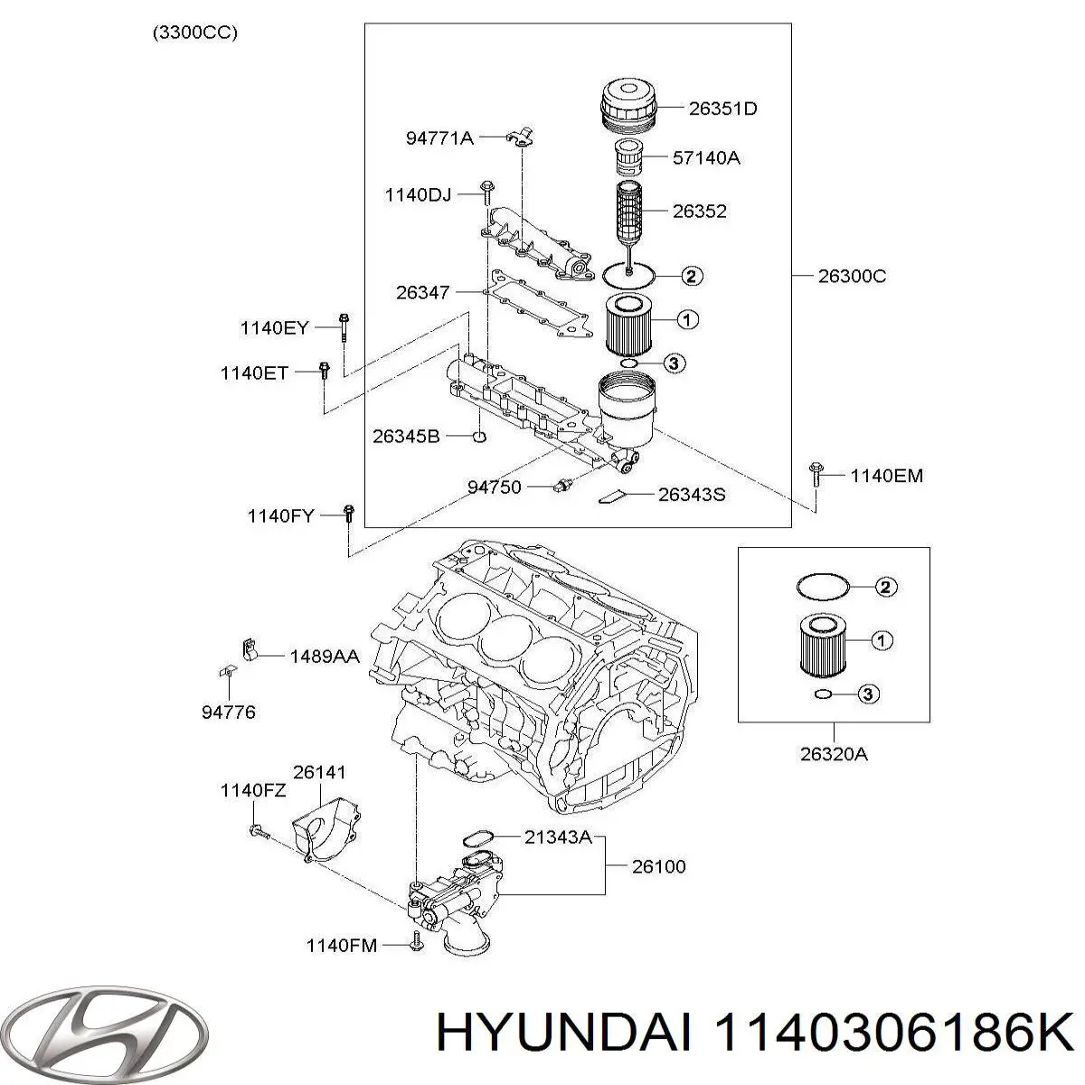 1140306186K Hyundai/Kia