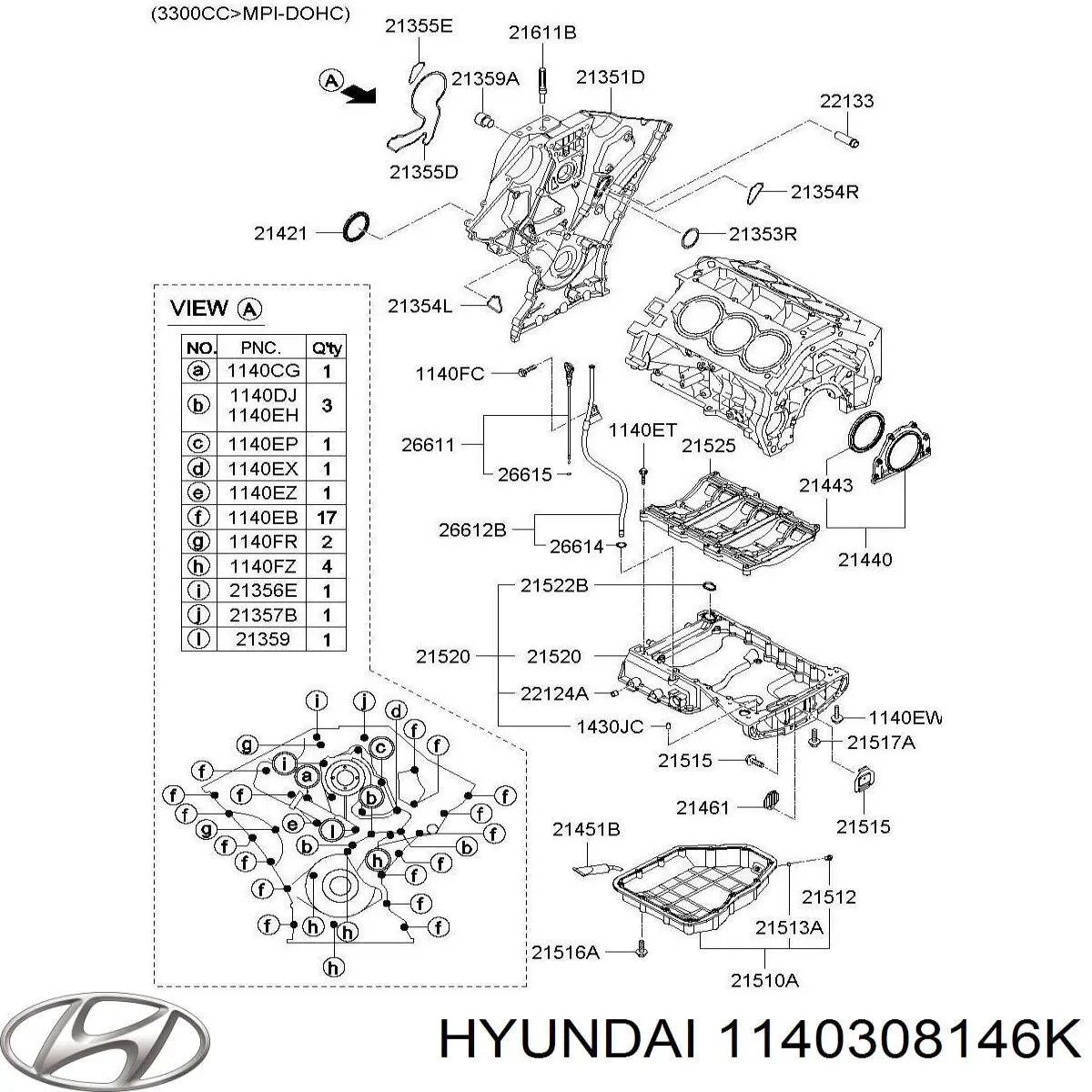 Comprar 1140308146K Hyundai/Kia 