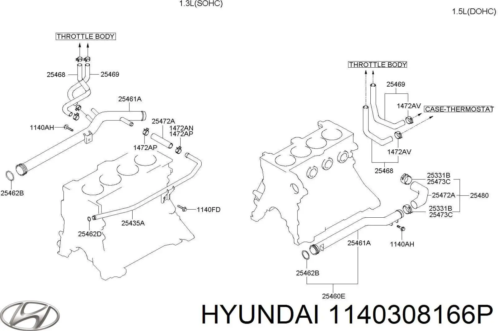  Hyundai/Kia 1140308166P precio, desde 2,28 EUR
