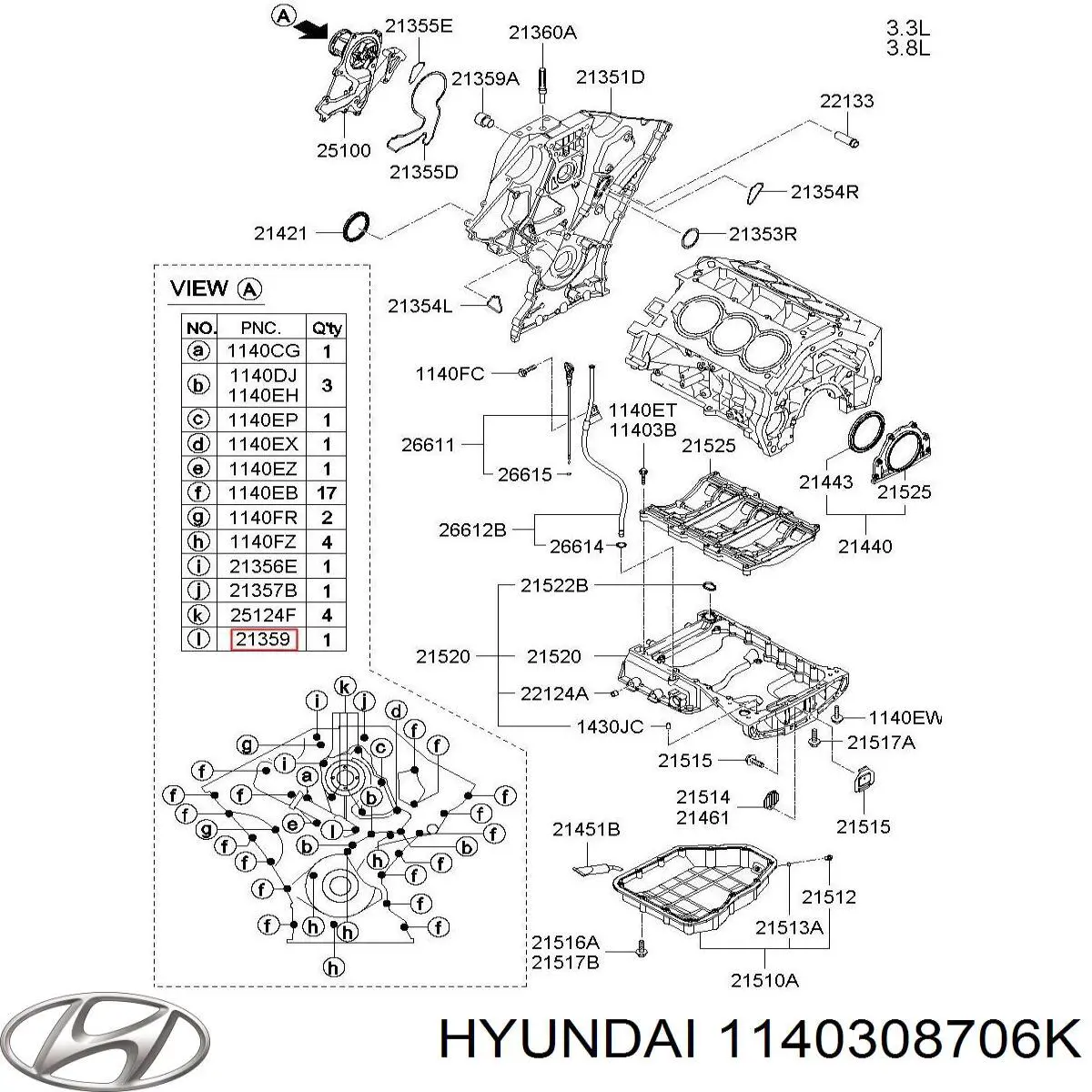 1140308706K Hyundai/Kia