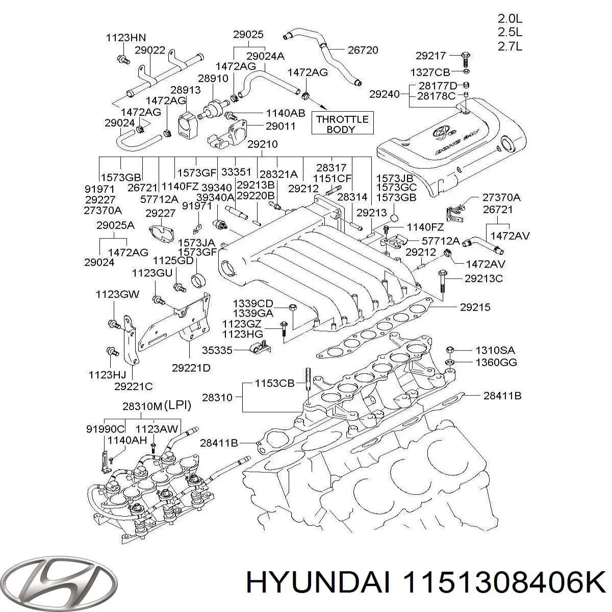 1151308406K Hyundai/Kia 