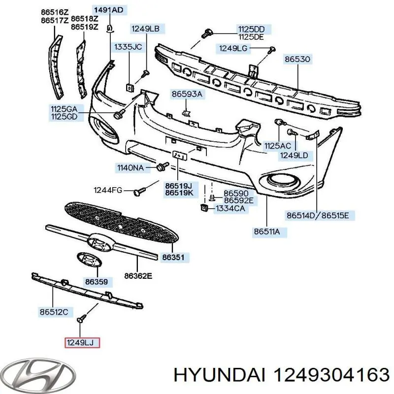 Hyundai/Kia 1249304163 precio, desde 0,44 EUR