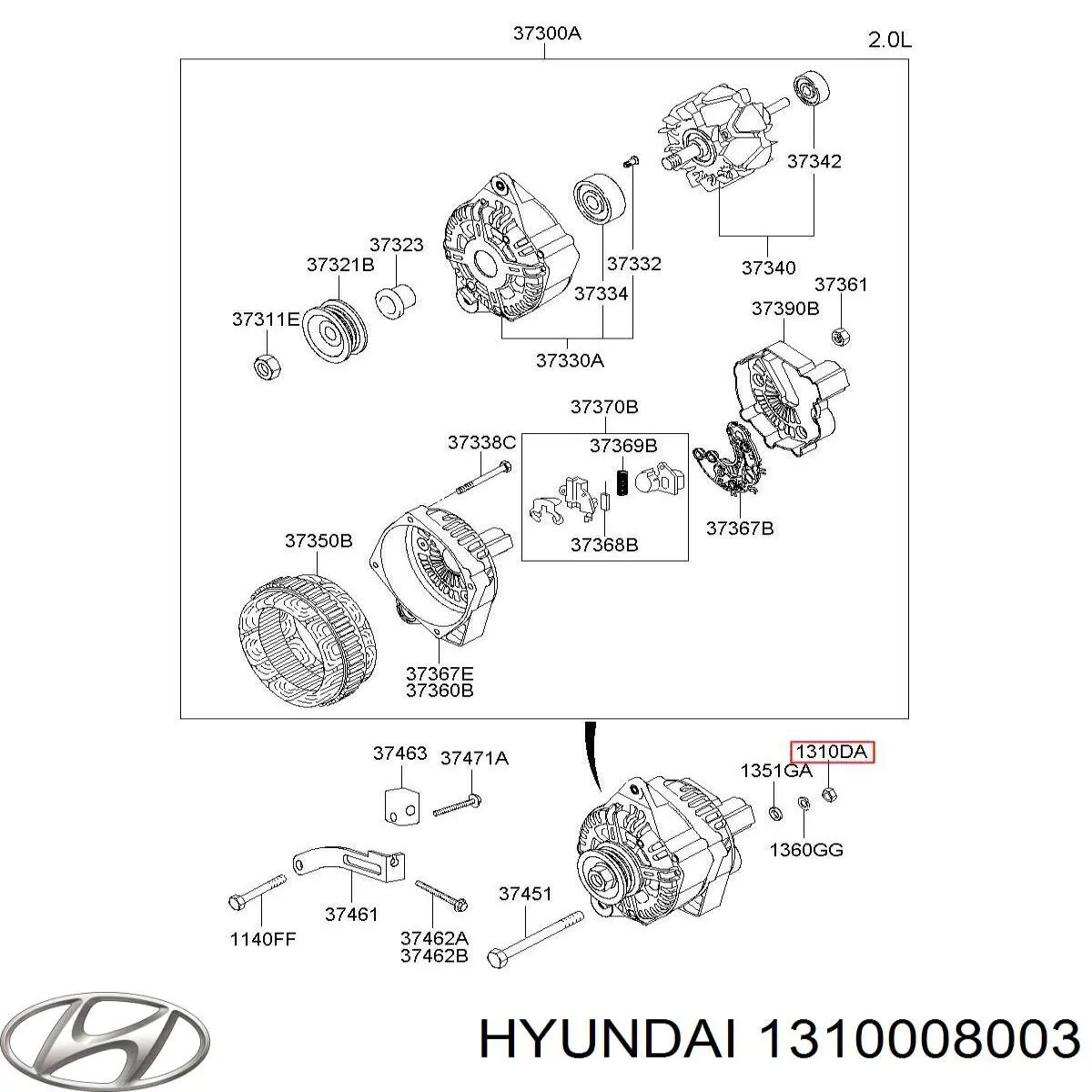  Hyundai/Kia 1310008007B precio, desde  