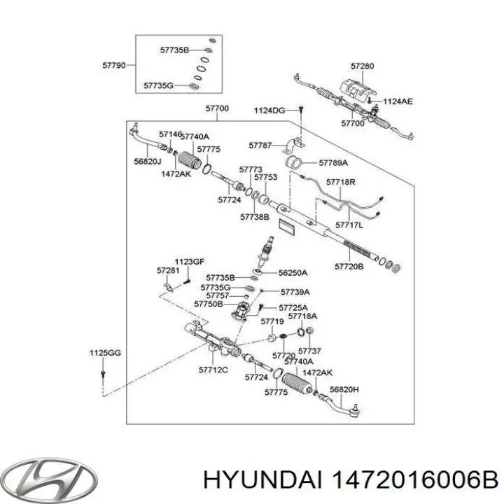 1472016006B Hyundai/Kia barra de torsión delantera derecha