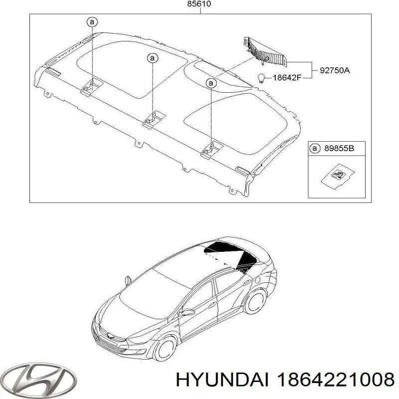 1864221008 Hyundai/Kia lampara luz de freno trasera