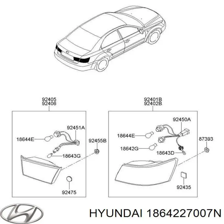 Comprar 1864227007N Hyundai/Kia Bombilla de luz