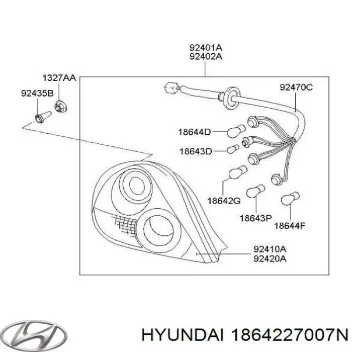 1864227007N Hyundai/Kia bombilla