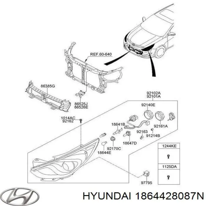 Lámpara para Hyundai Santa Fe (DM)