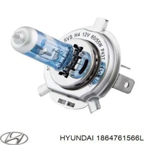 1864761566L Hyundai/Kia bombilla halogena, luz alta / baja