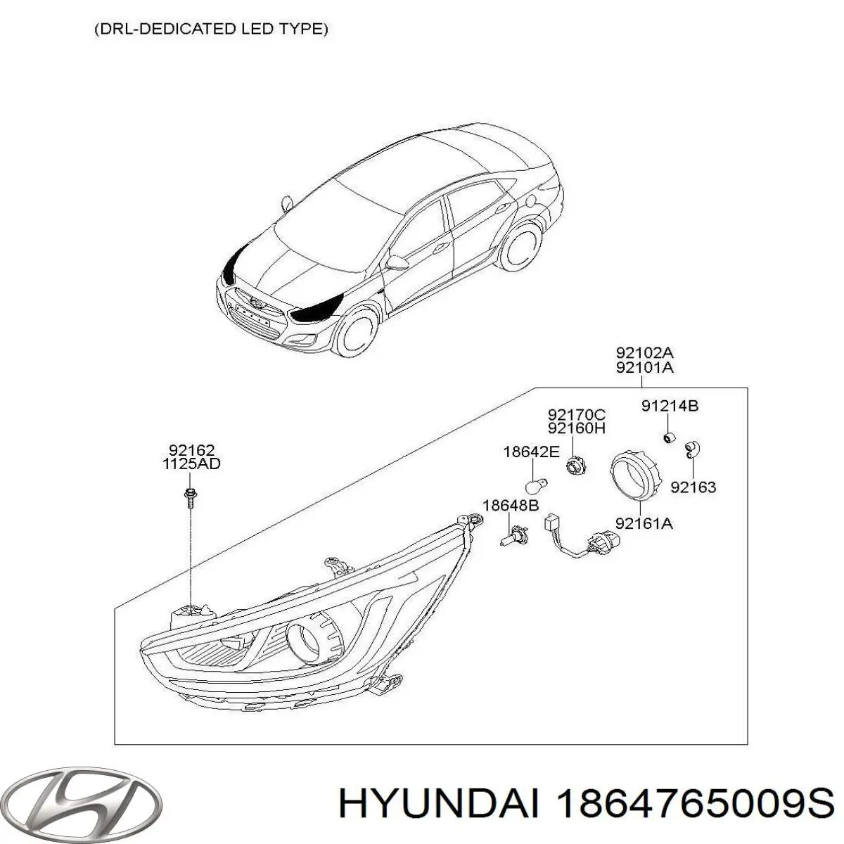 Bombilla halógena de luz larga Hyundai/Kia 1864765009S precio, desde 17,85 EUR