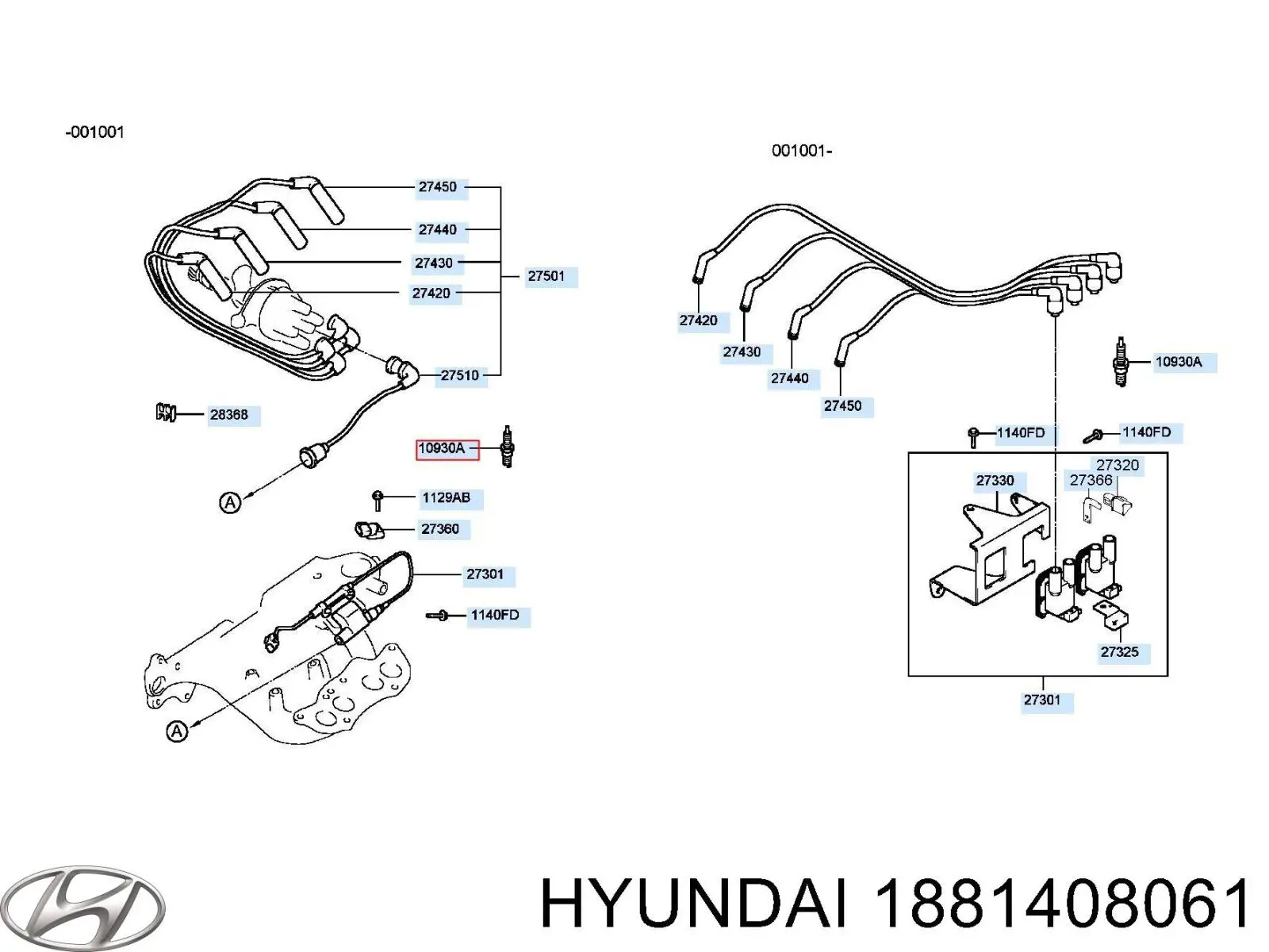1881408061 Hyundai/Kia bujía