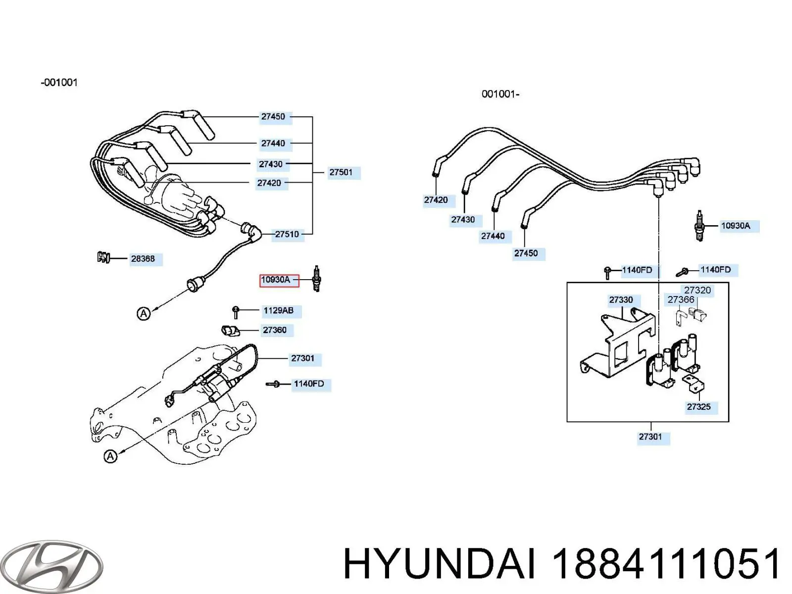 Bujía 1884111051 Hyundai/Kia