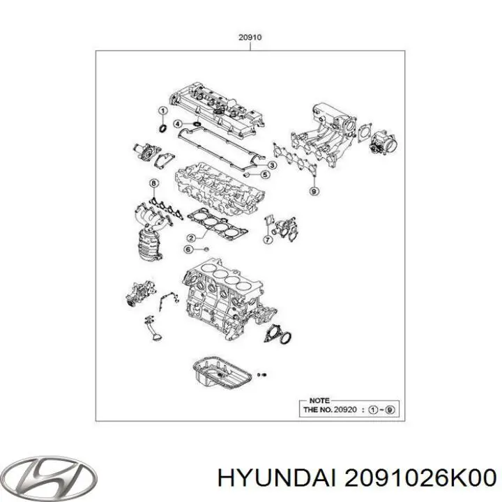 Kit completo de juntas Hyundai/Kia 2091026K00 precio, desde 65,41 EUR