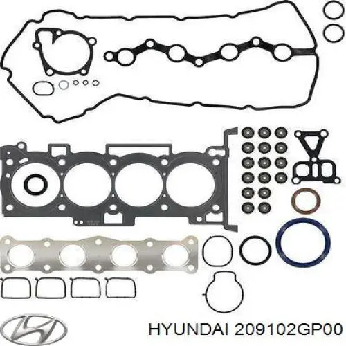 209102GP00 Hyundai/Kia juego de juntas de motor, completo