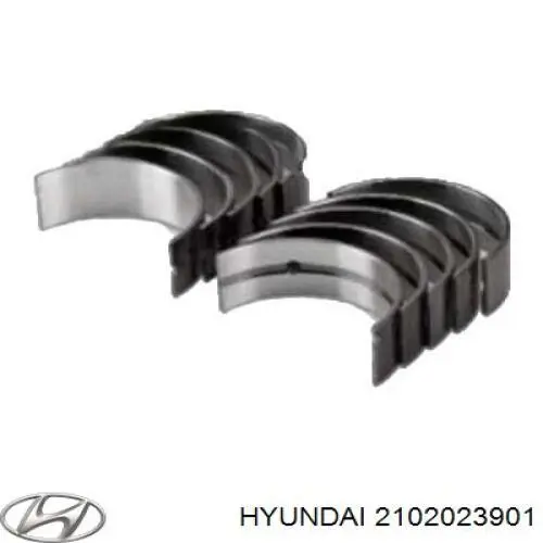 Juego de cojinetes de cigüeñal, cota de reparación +0,25 mm para Hyundai Coupe (RD)