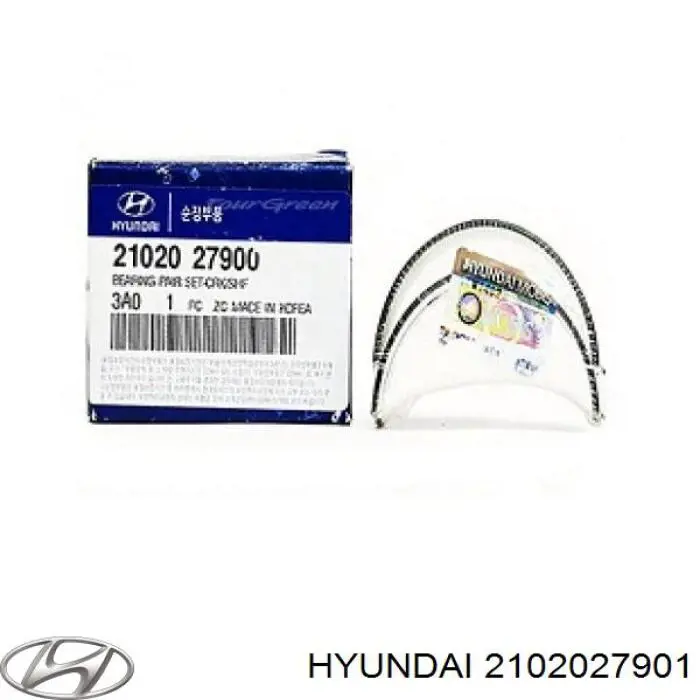 2102027901 Hyundai/Kia juego de cojinetes de cigüeñal, estándar, (std)