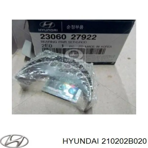210202B020 Hyundai/Kia juego de cojinetes de cigüeñal, estándar, (std)