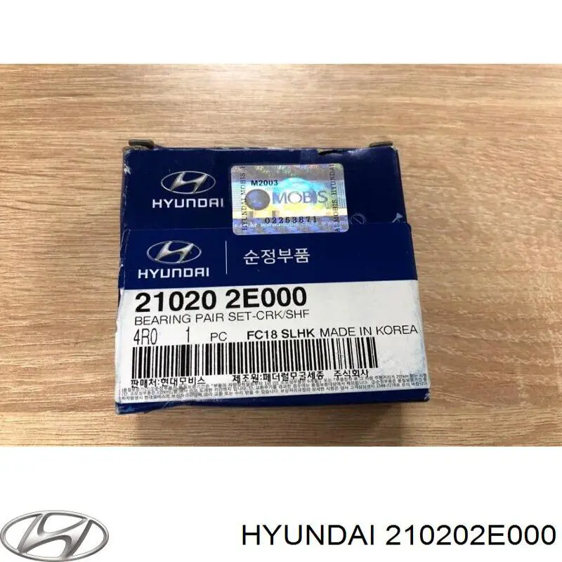 210202E000 Hyundai/Kia juego de cojinetes de cigüeñal, estándar, (std)