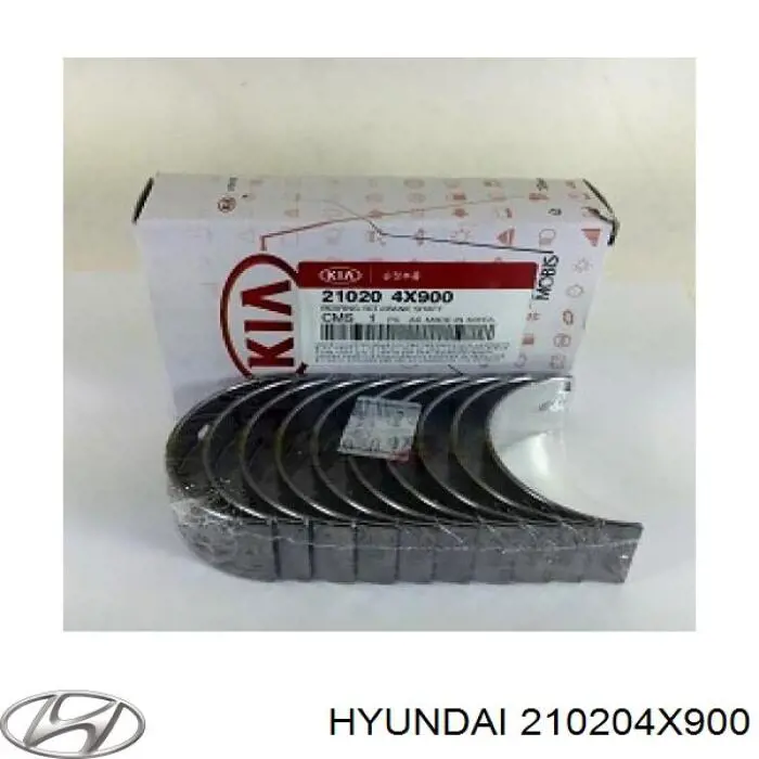 210204X900 Hyundai/Kia Juego de cojinetes de cigüeñal, estándar, STD