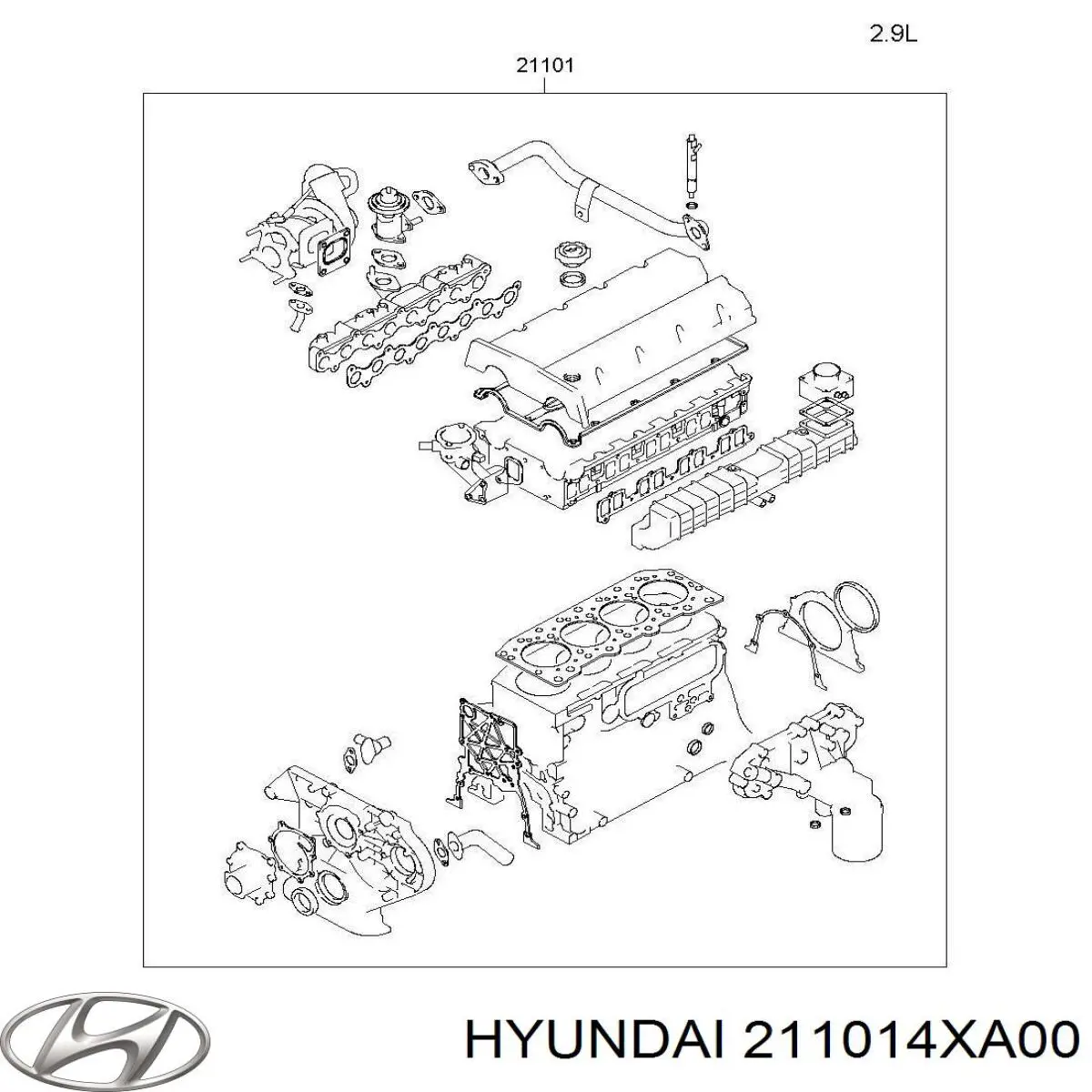 211014XA00 Hyundai/Kia motor completo