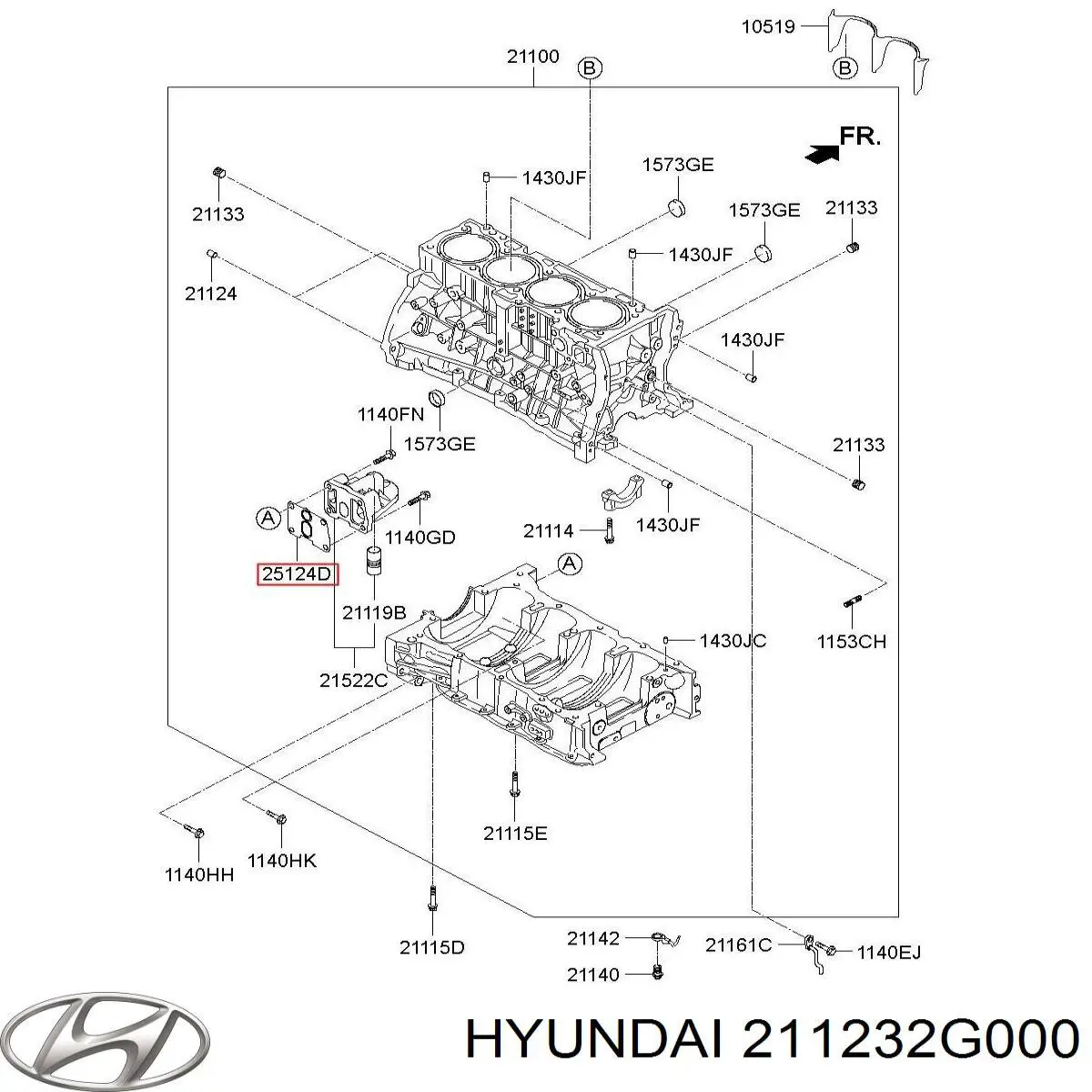 Junta del adaptador del filtro de aceite Hyundai Santa Fe 2 