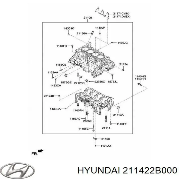 211422B000 Hyundai/Kia junta de culata