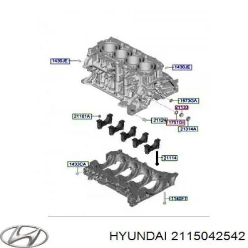 2115042542 Hyundai/Kia boquilla de aceite