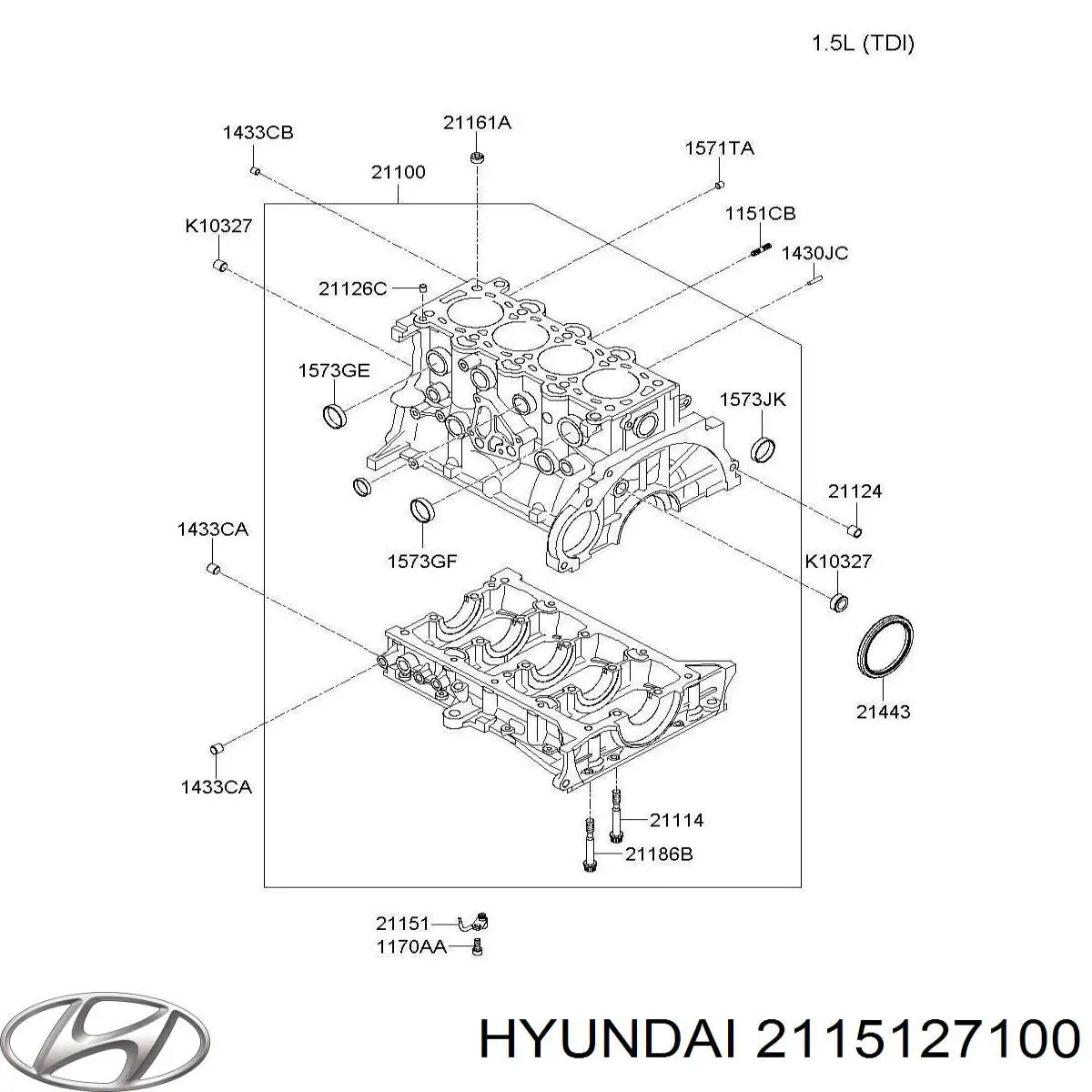 2115127100 Hyundai/Kia boquilla de aceite