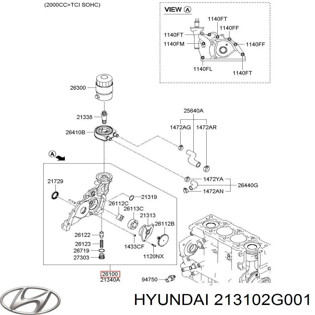 Comprar 213102G001 Hyundai/Kia Bomba De Aceite