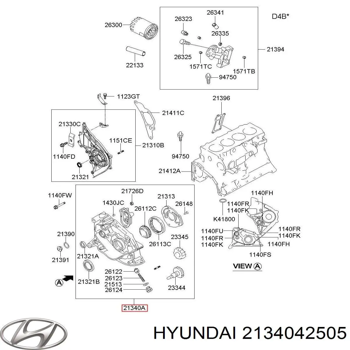 Bomba de aceite para Hyundai H200 