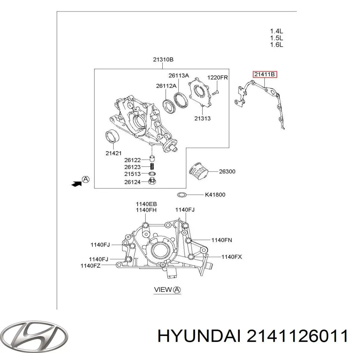 Comprar 2141126011 Hyundai/Kia Junta de bomba de aceite