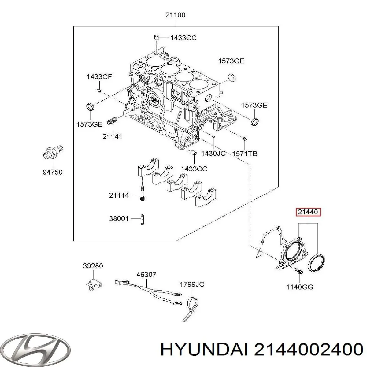 Comprar 2144002400 Hyundai/Kia Retén de cigüeñal