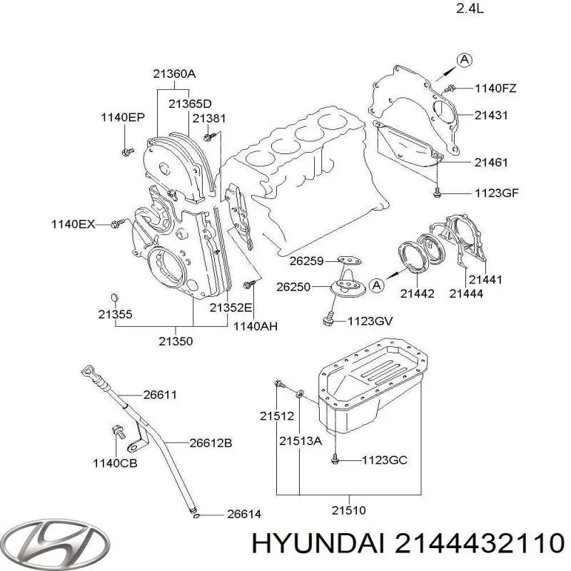 2144432110 Chrysler junta, bomba de aceite