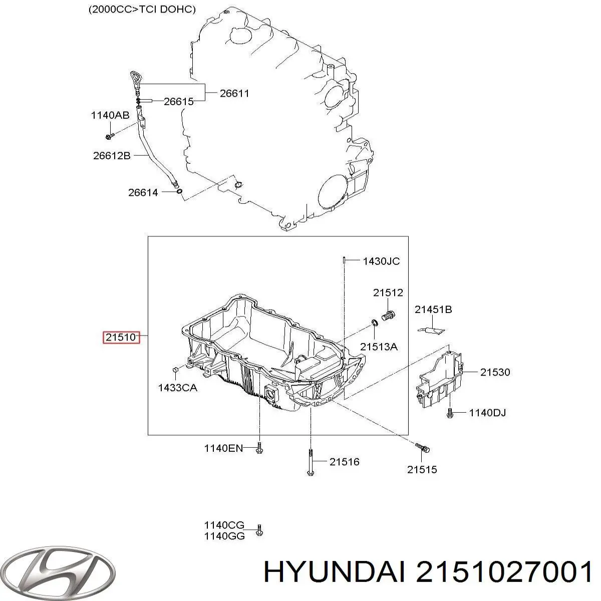 Cárter de aceite del motor Hyundai/Kia 2151027002 precio, desde 120,52 EUR