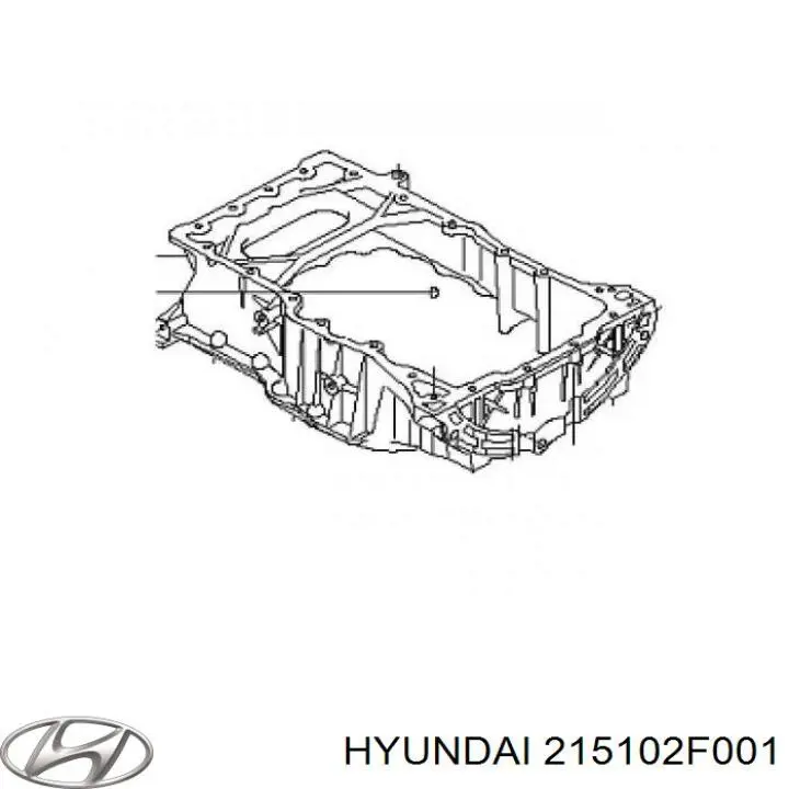 Cárter de aceite, parte superior para Hyundai Santa Fe (CM)