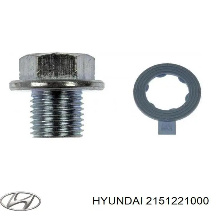 2151221000 Hyundai/Kia tapón roscado, colector de aceite