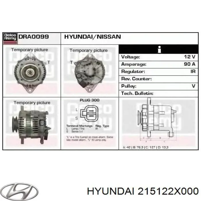 215122X000 Hyundai/Kia tapón roscado, colector de aceite