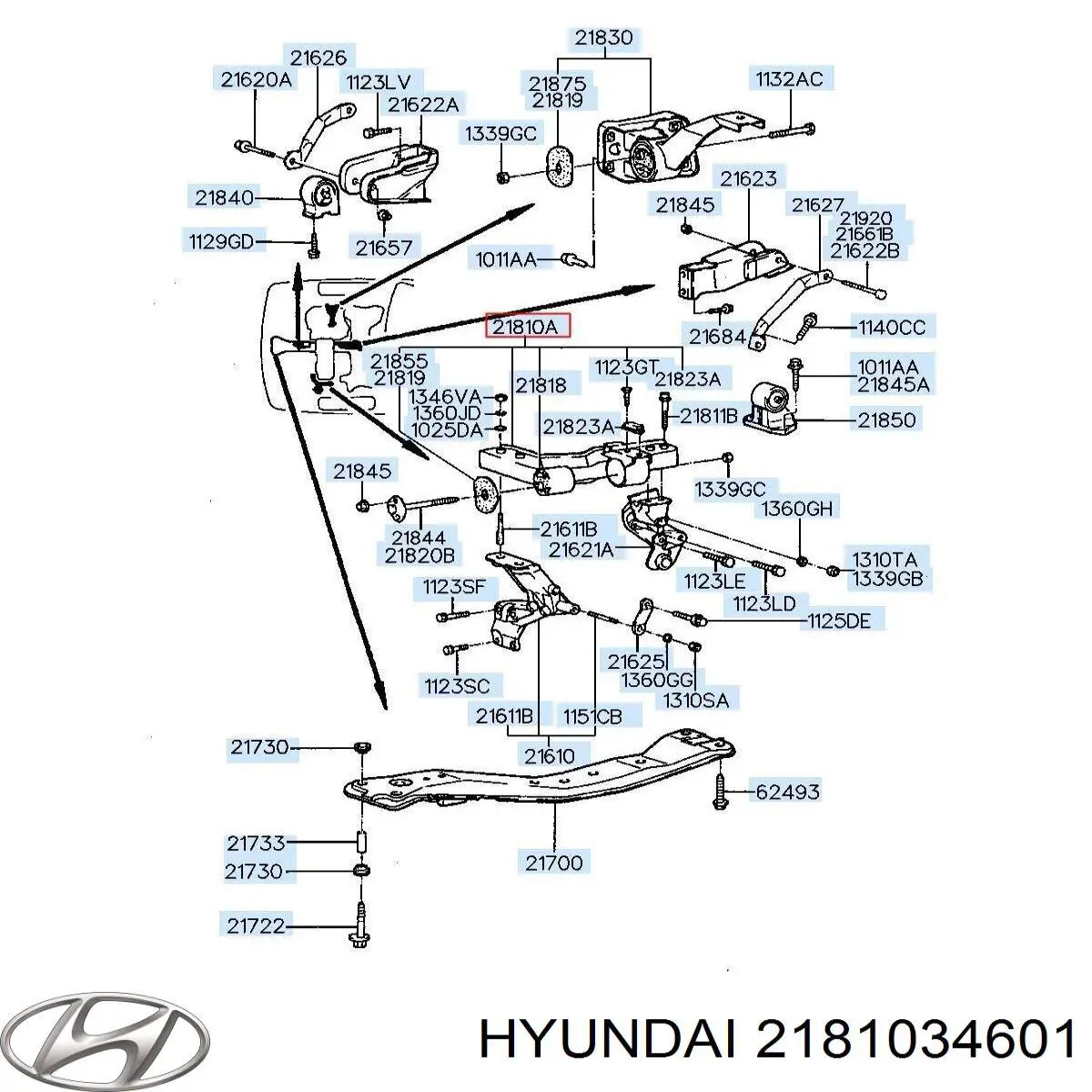 Taco motor izquierdo Hyundai Sonata 