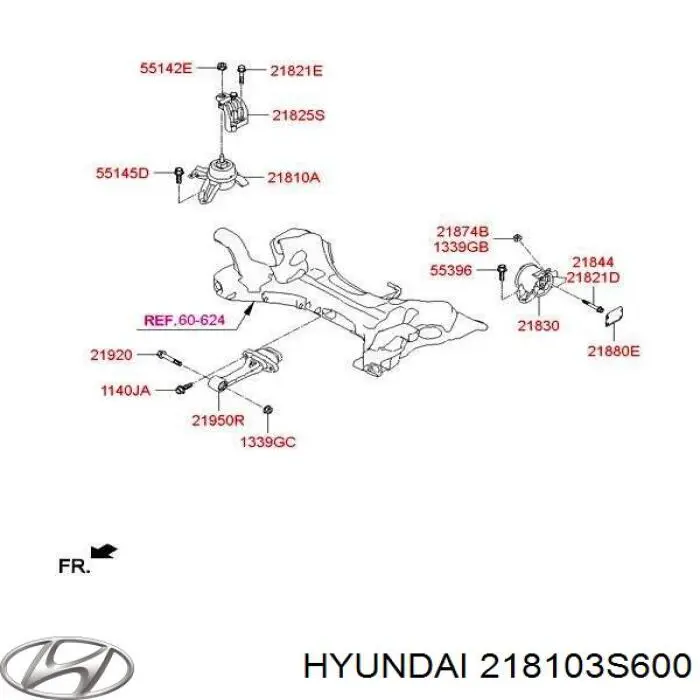 Soporte de motor derecho Hyundai/Kia 218103S600 precio, desde 88,01 EUR