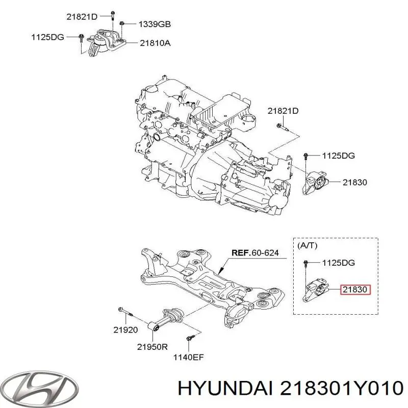 Soporte izquierdo del motor Hyundai/Kia 218301Y010 precio, desde 47,60 EUR