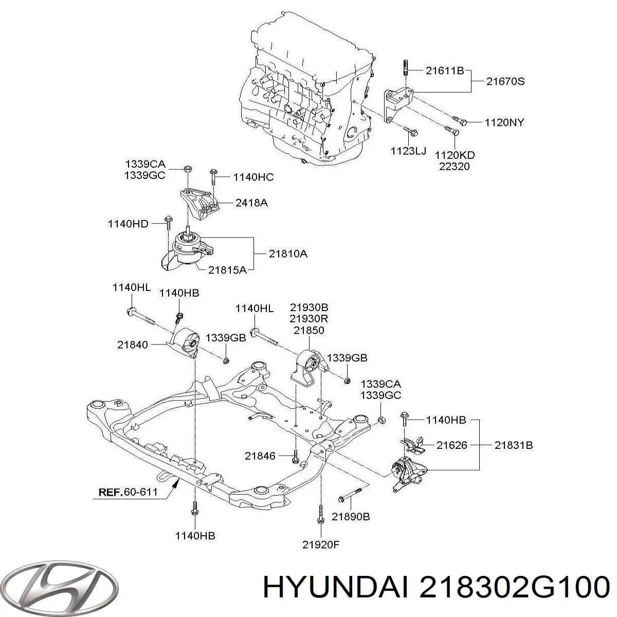Soporte izquierdo del motor Hyundai/Kia 218302G100 precio, desde 77,82 EUR