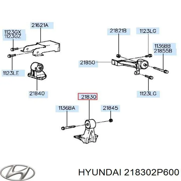Comprar 218302P600 Hyundai/Kia Soporte izquierdo del motor