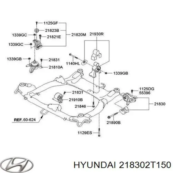 Taco motor izquierdo Hyundai Sonata YF